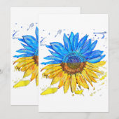 Oekraïnse  Shirt - Zonnebloem - Oekraïnse vlag Kaart (Voorkant / Achterkant)