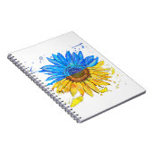 Oekraïnse  Shirt - Zonnebloem - Oekraïnse vlag Notitieboek (Rechterzijde)