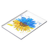 Oekraïnse  Shirt - Zonnebloem - Oekraïnse vlag Notitieboek (Linkerzijde)