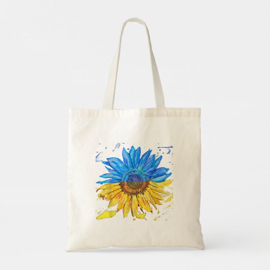 Oekraïnse  Shirt - Zonnebloem - Oekraïnse vlag Tote Bag (Achterkant)
