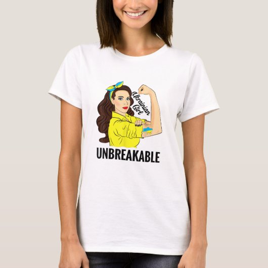 Oekraïnse T-shirt Vrouwen meisje onbreekbaar (Voorkant)