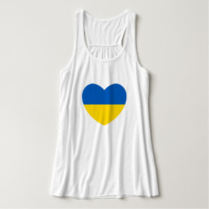 Oekraïnse vlag Blauw en Geel hart Tanktop