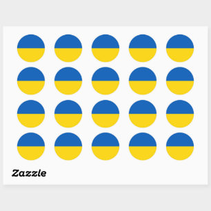 Oekraïnse vlag Blauw en Geel Ronde Sticker