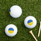 Oekraïnse vlag blauwe gele golfballen (Insitu Gras)