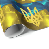 Oekraïnse vlag en giftafval van Tryzub Cadeaupapier (Rol Hoek)