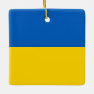 Oekraïnse vlag keramisch ornament