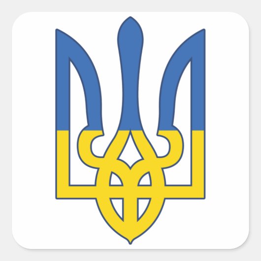 Oekraïnse vlag, landprijs, Oekraïense vlag Vierkante Sticker (Voorkant)
