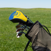 Oekraïnse vlag met wapen en aangepaste tekst golfheadcover (Insitu)
