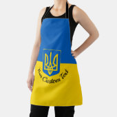 Oekraïnse vlag met wapen en aangepaste tekst schort (Insitu)