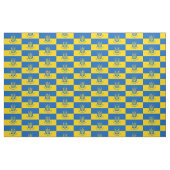 Oekraïnse vlag met wapen en aangepaste tekst stof (Fat Quarter)