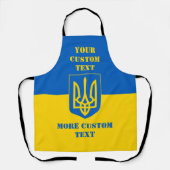 Oekraïnse vlag met wapen en tekst schort (Voorkant)
