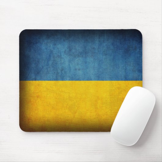 Oekraïnse vlag Mousepad Muismat (Met muis)