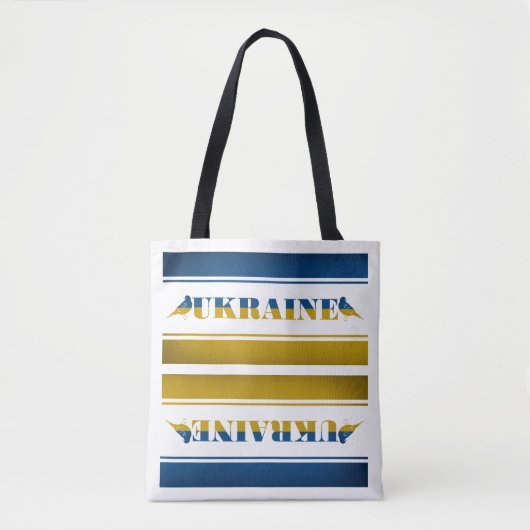 Oekraïnse vlag, nationale nachtvogels tote bag (Voorkant)