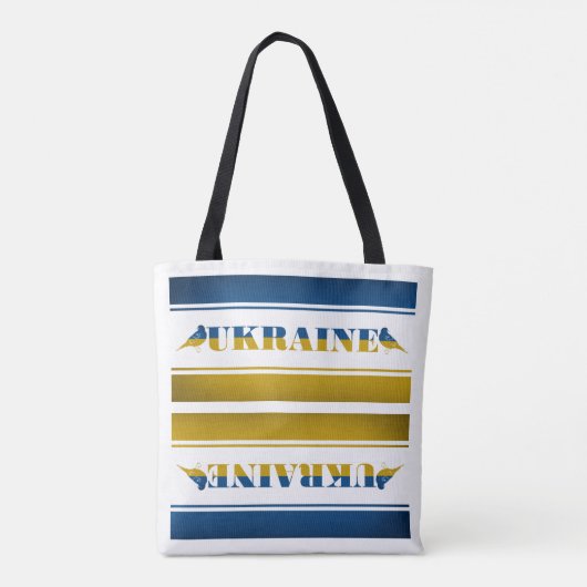 Oekraïnse vlag, nationale nachtvogels tote bag (Achterkant)