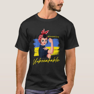Oekraïnse vlag onbreekbaar Oekraïens meisje T-shirt