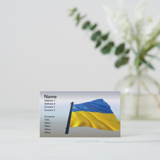 Oekraïnse vlag - Oorlog, politiek lijden Visitekaartje (Staand voorkant)