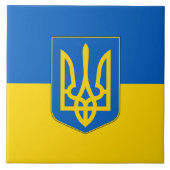 Oekraïnse vlag op Tile Tegeltje (Voorkant)