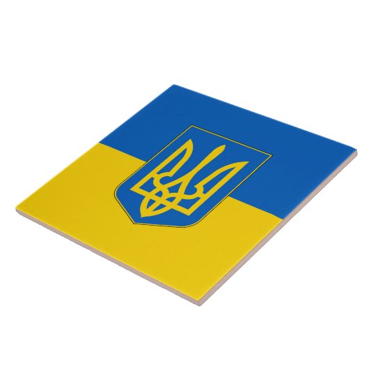 Oekraïnse vlag op Tile Tegeltje (Zijkant)