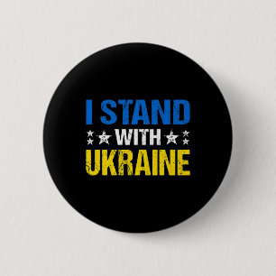 Oekraïnse vlag Retro  Oekraïense Mannen Ronde Button 5,7 Cm