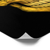 Oekraïnse vlag schedel op zwart poster (Hoek)