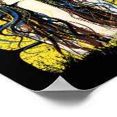 Oekraïnse vlag Versterkt Oekraïnse meisjesdorp Poster (Hoek)