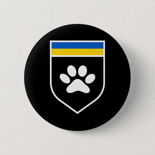 Oekraïnse vlag voor pet Awareness Support Oekraïen Ronde Button 5,7 Cm (Voorkant)