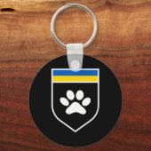 Oekraïnse vlag voor pet Awareness Support Oekraïen Sleutelhanger (Voorkant)