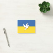 Oekraïnse vlag voor vredeshandvuurtje post-it® notes (Kantoor)