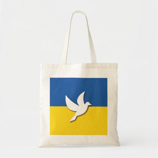 Oekraïnse vlag voor vredeshandvuurtje tote bag (Voorkant)
