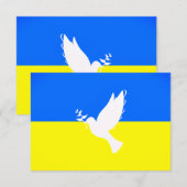 Oekraïnse vlag - vredeshandvest voor vrijheid vred bedankkaart (Voorkant / Achterkant)