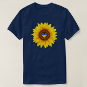 Oekraïnse vlag Zonnebloem Blauw en Geel T-shirt (Design voorkant)