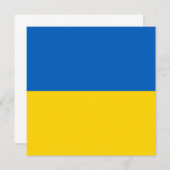 Oekraïnse vlaggenuitnodiging kaart (Voorkant / Achterkant)