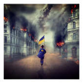 Oekraïnse vrede in de wereld perfect poster (Voorkant)