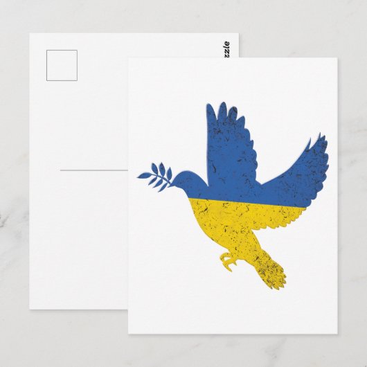 Oekraïnse vredesduif, Oekraïnse geprivilegieerde v Briefkaart (Voorkant / Achterkant)