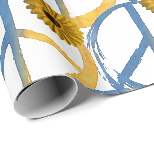 Oekraïnse vredessymbool Onderteken Zonbloemen Oekr Cadeaupapier (Rol Hoek)