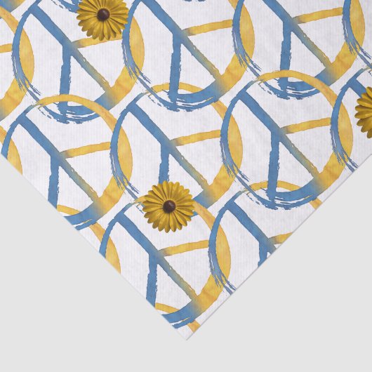Oekraïnse vredessymbool Onderteken Zonbloemen Oekr Tissuepapier (Detail)