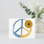 Oekraïnse vredessymbool - Zonnebloem Oekraïne - oo Feestdagenkaart (Staand voorkant)
