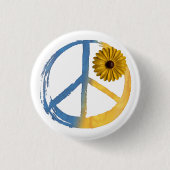 Oekraïnse vredessymbool - Zonnebloem Oekraïne - oo Ronde Button 3,2 Cm (Voorkant)