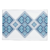 Oekraïnse vyshyvanka borduurblauwe kruissteek kussensloop (Achterkant-Links)