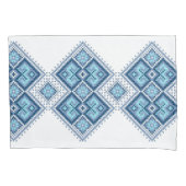 Oekraïnse vyshyvanka borduurblauwe kruissteek kussensloop (Voorkant-Links)