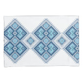 Oekraïnse vyshyvanka borduurblauwe kruissteek kussensloop (Voorkant-Rechts)