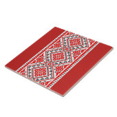 Oekraïnse Vyshyvanka Red Embroidery Tegeltje (Zijkant)