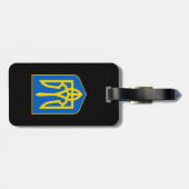 Oekraïnse wapenschild bagagelabel (Achterkant horizontaal)