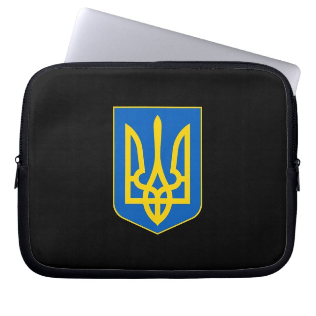 Oekraïnse wapenschild laptop sleeve (Voorkant)