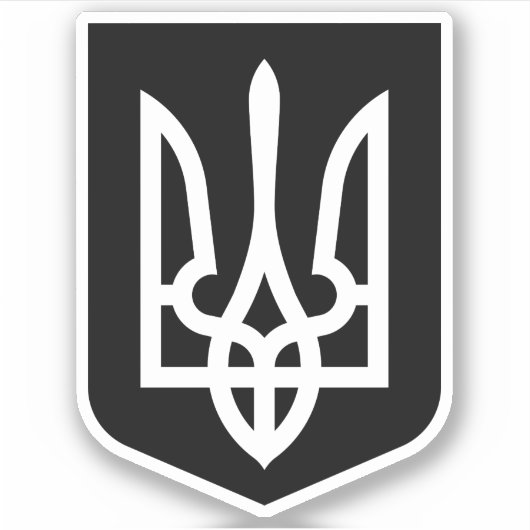 Oekraïnse wapenschild sticker (Voorkant)