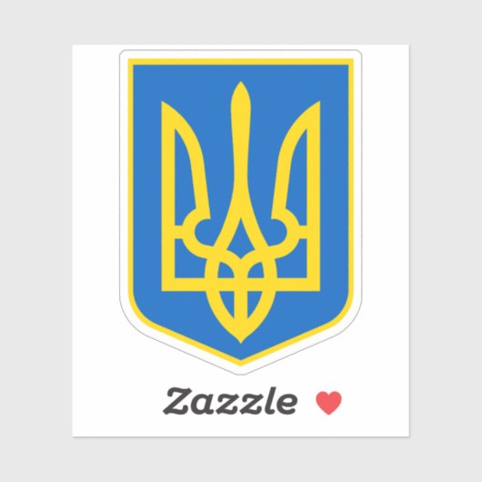 Oekraïnse wapenschild sticker (Vel)