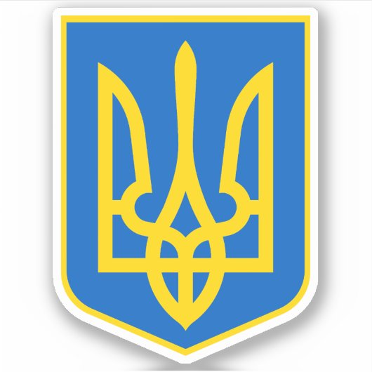 Oekraïnse wapenschild sticker (Voorkant)