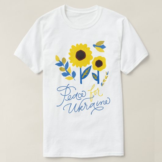 Oekraïnse zonnebloem Vrede voor Oekraïne T-shirt (Design voorkant)