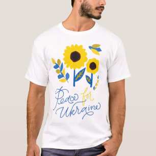Oekraïnse zonnebloem Vrede voor Oekraïne T-shirt