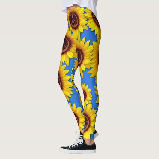 Oekraïnse Zonnebloem Vredessymbool Anti-Oorlogslie Leggings (Links)